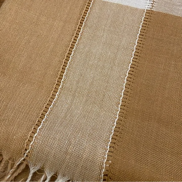 PASHMINA Scarf in Wide Warm Color Plaid - Picture 6 of 11